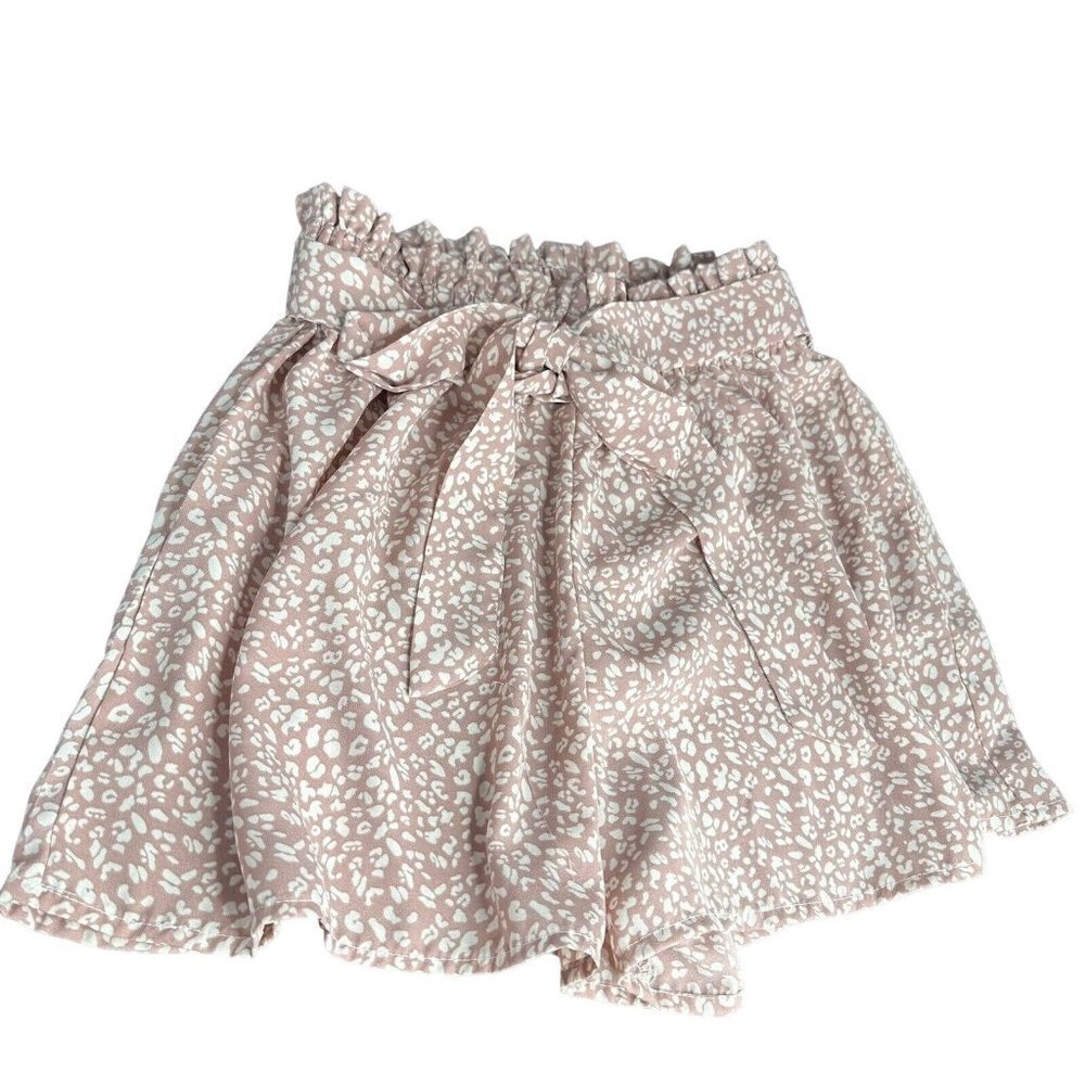 Shein Print Dress Shorts With Tie Lightweight Mauve Color - Picture 3 of 16